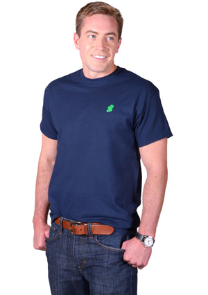 Men's Navy Blue Short Sleeve Irish T Shirt by Ireland Shirt