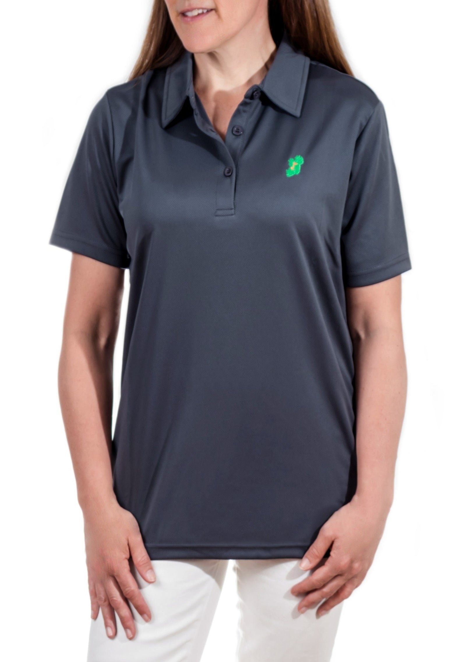 Ireland Shirt® - Ladies Metal Grey Irish Polo